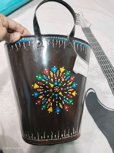 Metal Bucket Hand Painted
