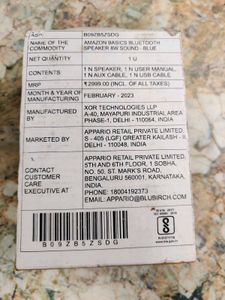 Amazon Basics Portable Speaker