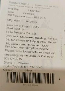 Oxidised silver plated nosepin