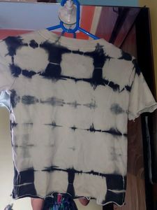 White And Black Crop Top