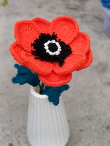Crochet Anemone Flower Decor