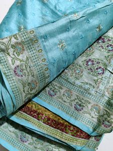 Tussar Silk Saree Without blouse.