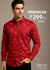 Red Printed Shirt