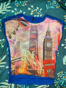 London Print Top