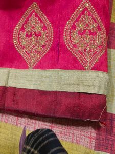 Pink And Blue Lehenga