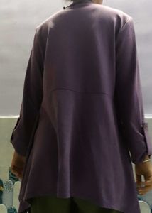 Purple Open Cardigan