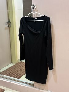 Elegant Black Long Sleeve Dress