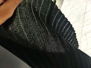 Ribbed Black Turtleneck Top