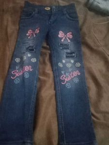 Girls &#34;Sister&#34; Embellished Jeans