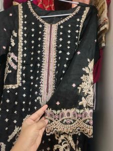 Original pakistani black suit set