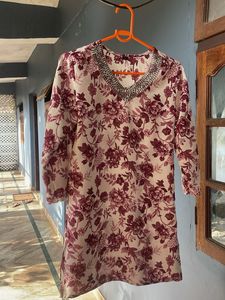 Floral Print Kurta short