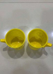 Set of 2 Smiley Face Cups
