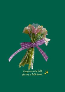 Beaded Floral Bouquet Keychain