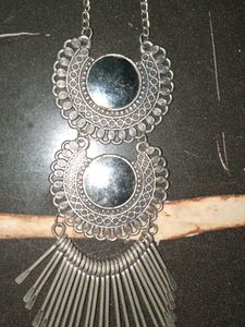 Silver Tone Statement Necklace