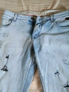 Distressed Light Wash Jeans