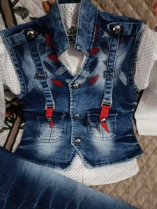 Denim Vest &amp; Jeans Set