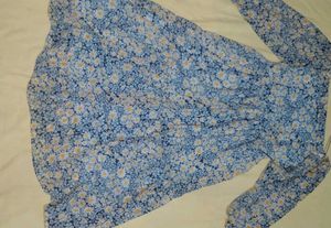 Blue Floral Midi Dress