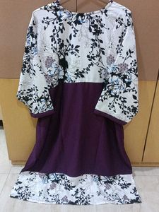 Stylish Printed Floral Crepe Kurti