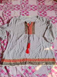 Patterned Tunic Top