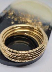 Gold Tone Coil Bracelet