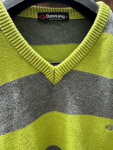 Striped V-Neck Sweater