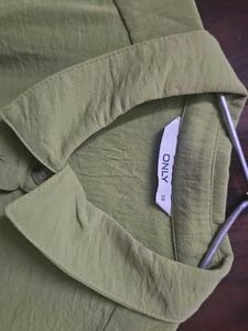 Olive Green Button-Down Shirt