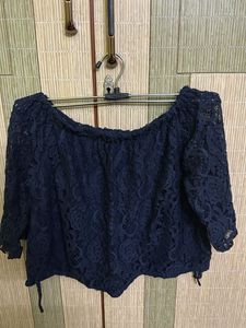 Lee Cooper Navy Blue Off shoulder Top