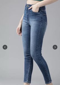 Korean Stretchy Blue Denim Jeans Waist 28-29