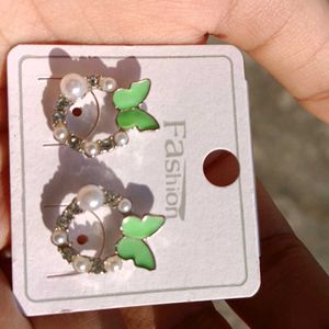 Butterfly Pearl Earrings