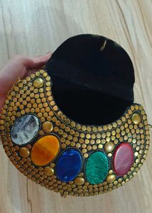Multicolore Stone Clutch Sling-bag