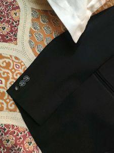Embroidered Mens Black Blazer