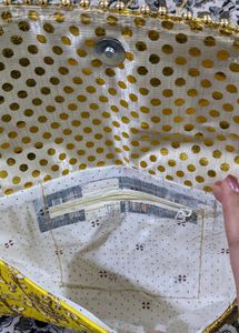 Yellow Polysilk Sling Bag