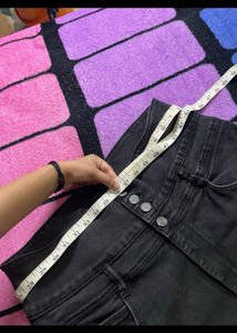 Hight Waist Slim Fit Black Jeans