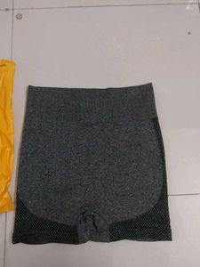 women savana bubble butt gym Gray Workout Shorts w
