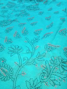 Unstitched Cotton Chicken Kari Suit