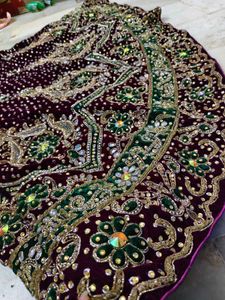 Bridal Lehenga Velvet Full Work Only Blouse Not Av