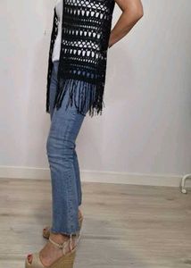 Crochet Fringe Vest