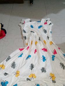 Butterfly Print  Never Use Dress
