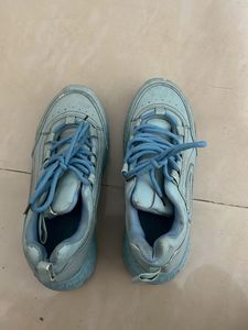 Blue Platform Sneakers