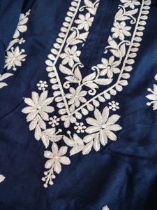 Rayon Embroidered Kurti Plazzo
