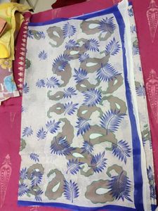 Pure Cotton Saree With Blouse Piece