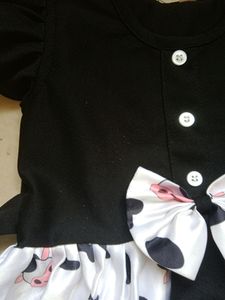 Girl&#39;s Black &amp; White Frock