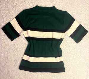 Thrifted Casual Striped Top