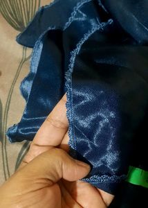 Elegant Blue high low Ruffled Dress