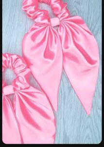 Pink Scarf Scrunchies