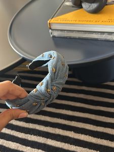H&M DENIM STAR STUDDED HAIRBAND