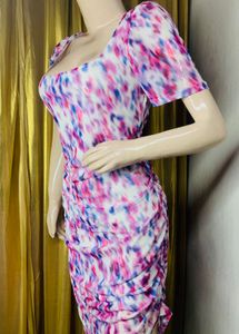 Last pcs only Stylish Pink Print Bodycon Dress