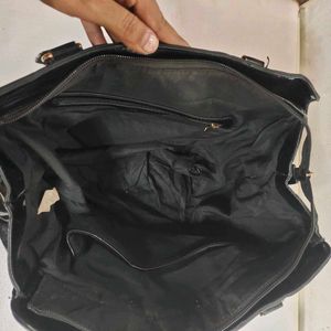 Og Texto Patent Leather Hand Bag