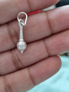 Pure Silver Hanumanji And Gada Pendant