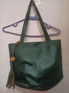 Women Makers Olive Green Shoulder Handbag